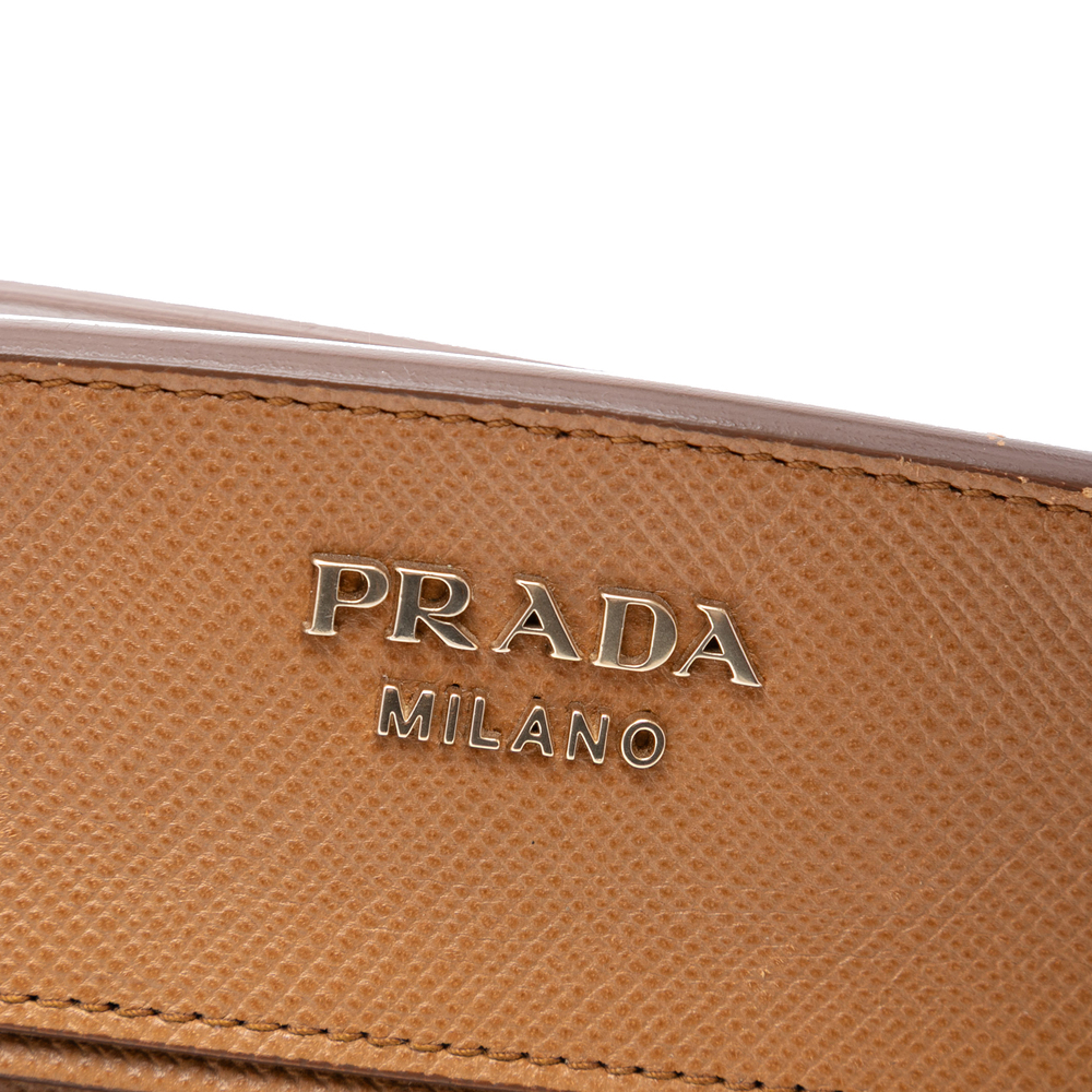 Pre-Loved Prada Bicolor Saffiano Cuir Trimmed Leather Satchel - Picture 5 of 8